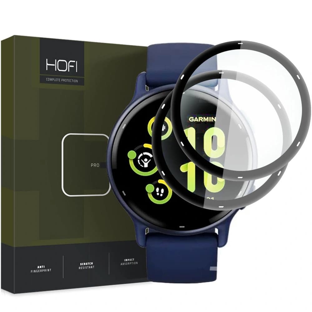 Hibrid üveg Hofi Hybrid Pro+ Garmin Vivoactive 5 Fekete [2 PACK] - 1