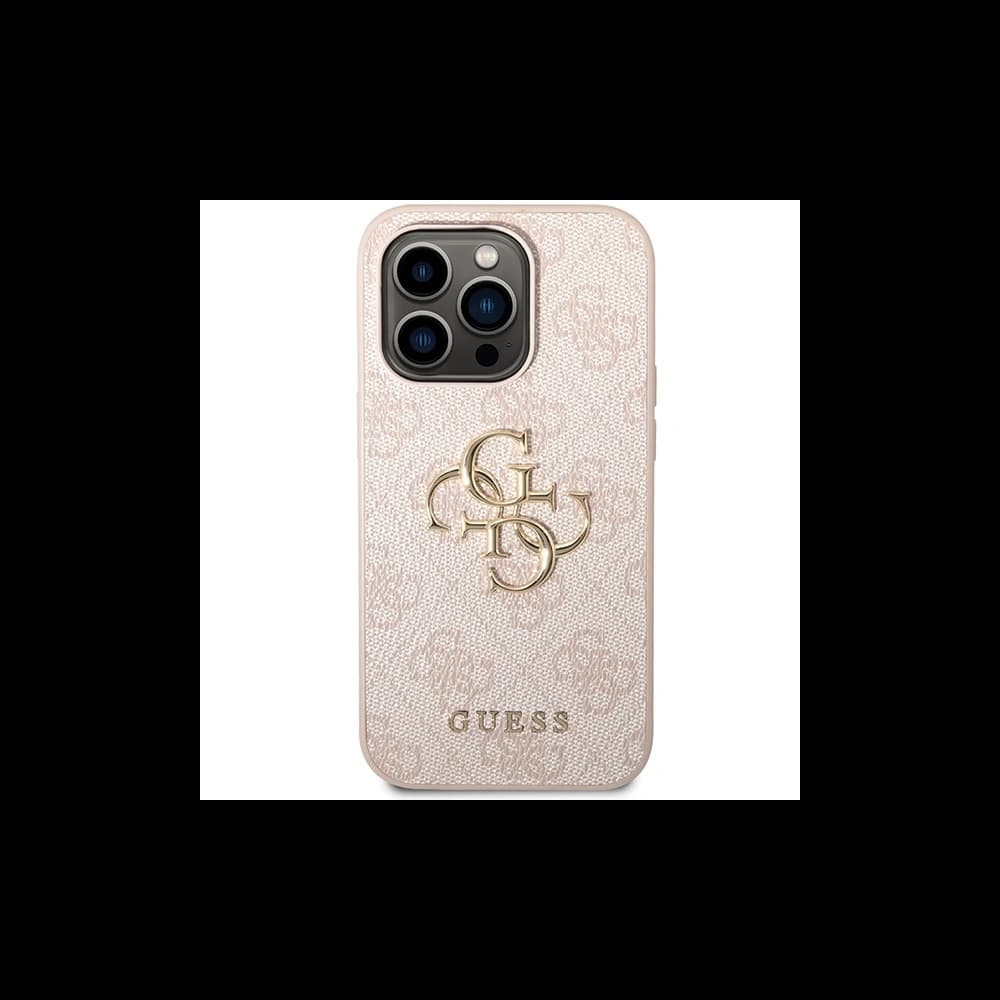 Etui Guess GUHCP15X4GMGPI Apple iPhone 15 Pro Max kemény tok 4G Nagy Fém Logo rózsaszín/pink - 3