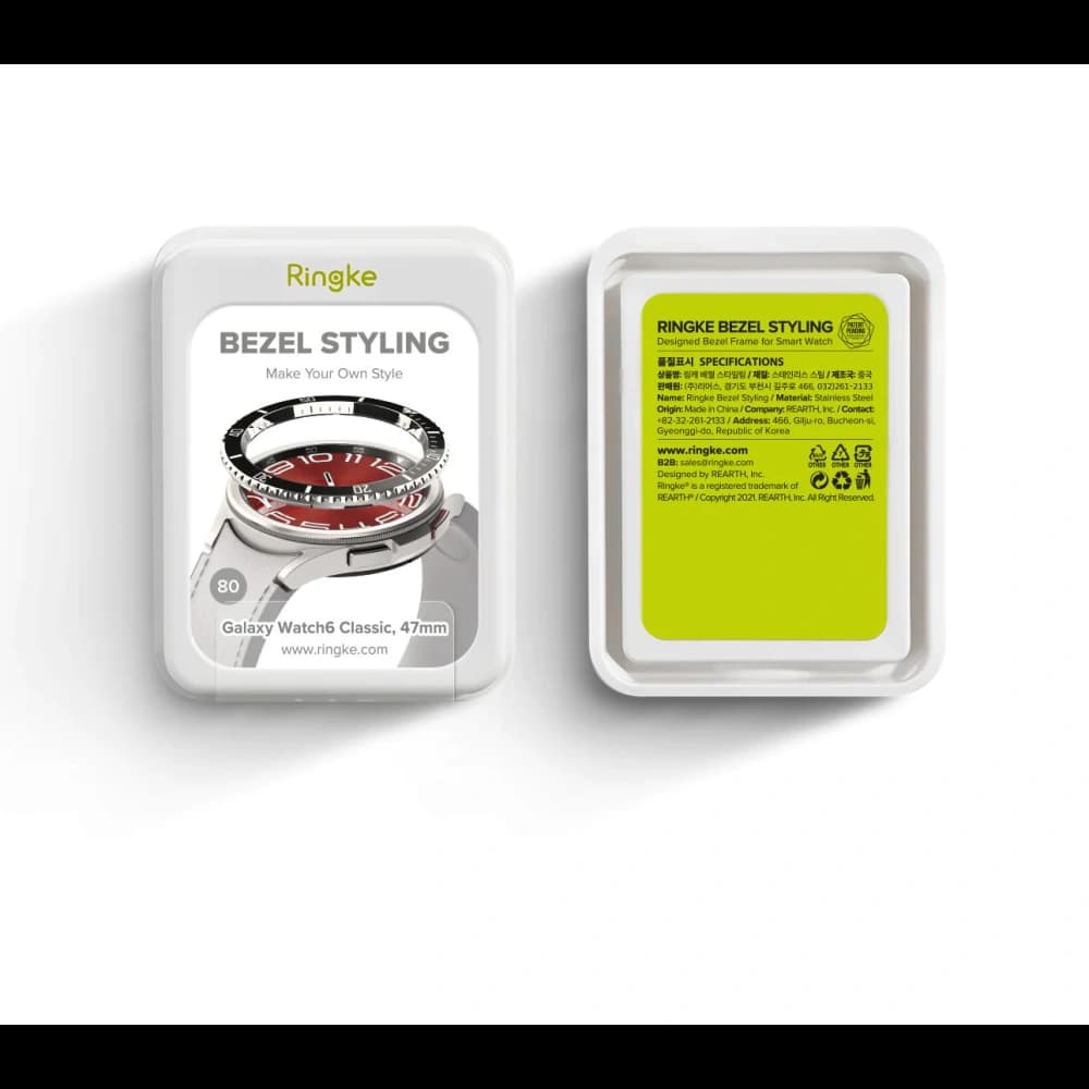 Überzug Ringke Bezel Styling 47-80 Samsung Galaxy Watch 6 Classic 47mm Edelstahl Silber - 7