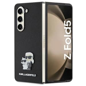 Karl Lagerfeld KLHCZFD5SAKCNPK Samsung Galaxy Z Fold5 hardcase Saffiano Karl&Choupette Pin black