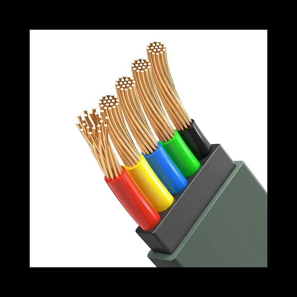 Mcdodo CA-7251 3-in-1 USB-A / Lightning, USB-C, microUSB coiled cable 1.2m green - 4