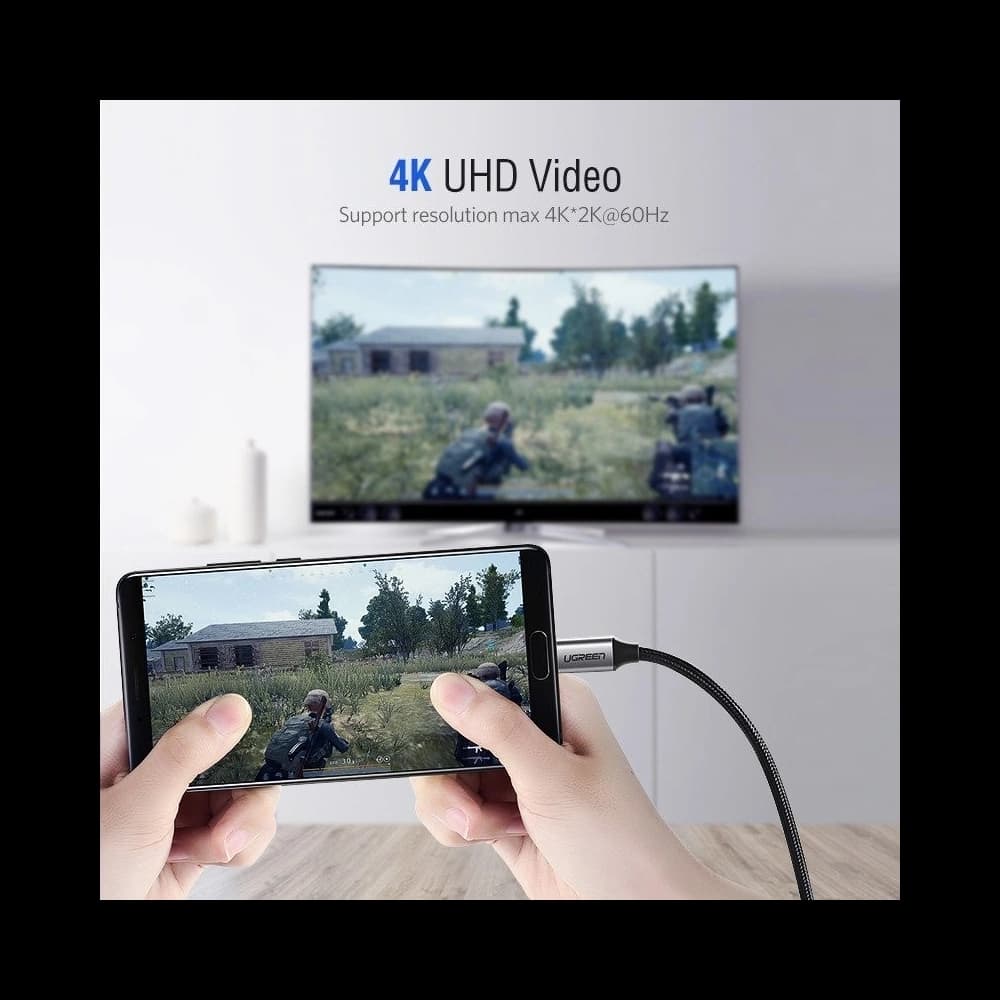 Kabel USB-C la HDMI UGREEN 4K UHD 1.5m (negru) - 2