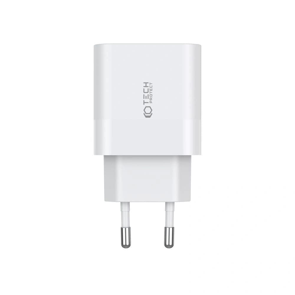 Tech-Protect C20W Network Charger 2xUSB-C, PD, 20W White - 3