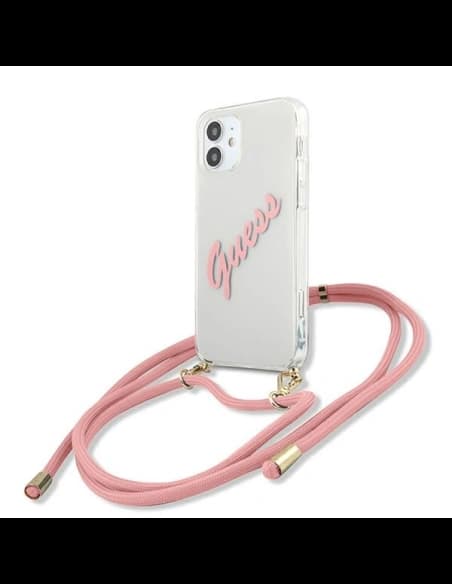 [OUTLET] Guess GUHCP12SCRTVSPI Apple iPhone 12 mini pink hardcase Script Vintage