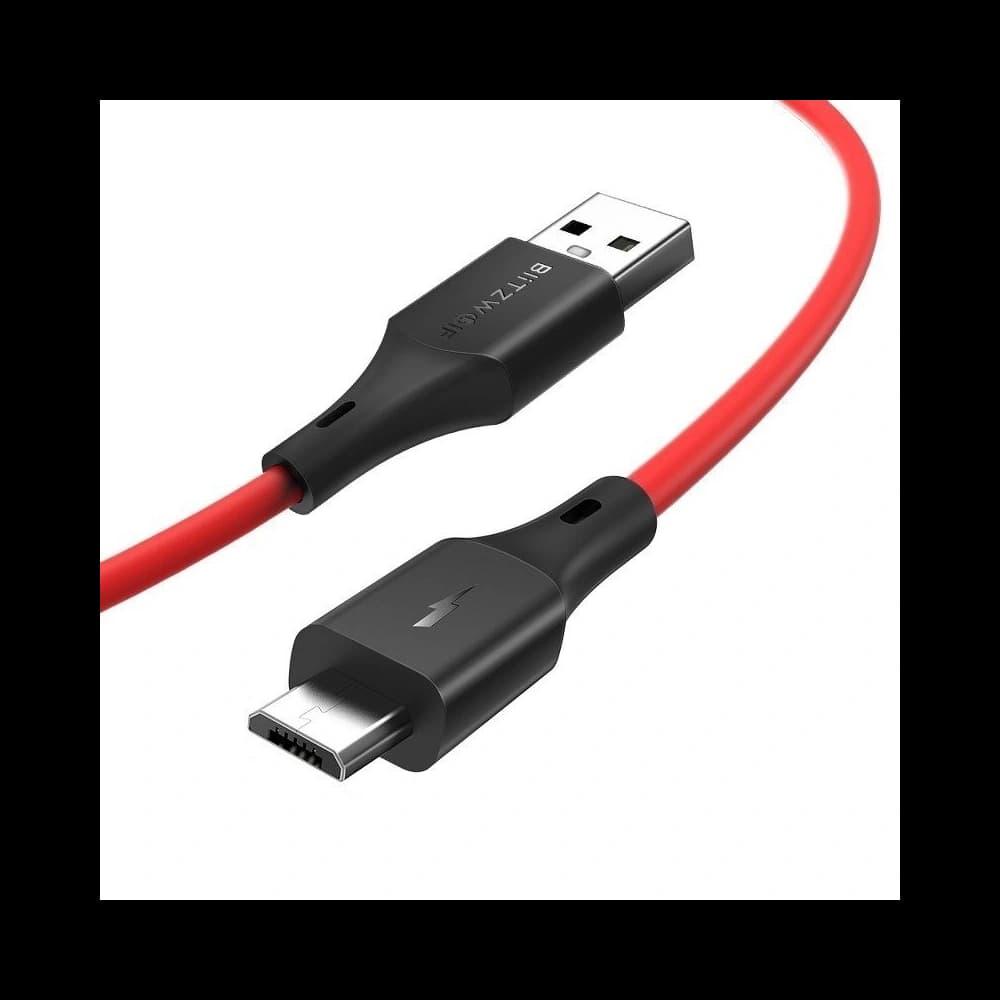 Cablul Micro USB BlitzWolf BW-MC13 2A 1m (roșu) - 2