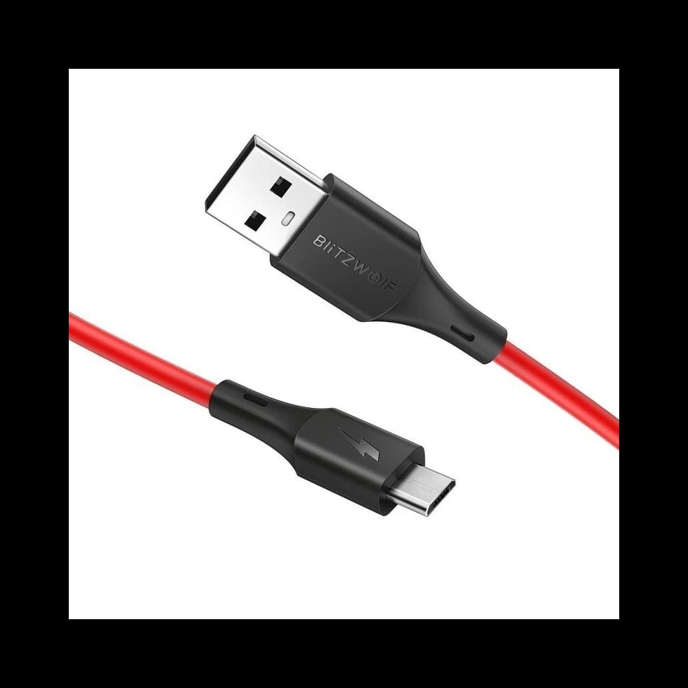Cablul Micro USB BlitzWolf BW-MC13 2A 1m (roșu) - 3
