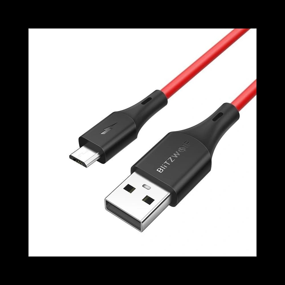 Cablul Micro USB BlitzWolf BW-MC13 2A 1m (roșu) - 4