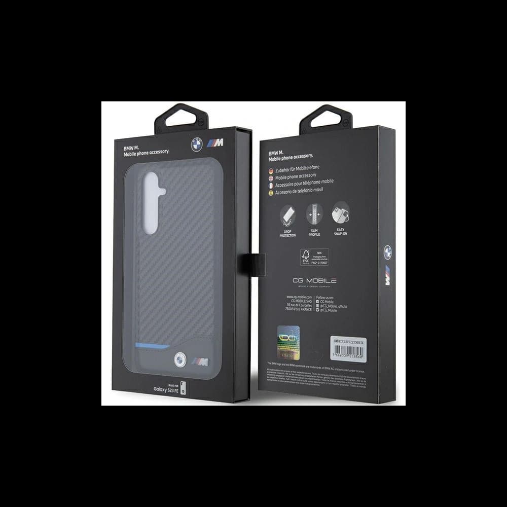 BMW Samsung Carcasă BMHCS23FE22NBCK Galaxy S23 FE Leather Carbon negru/negru - 7