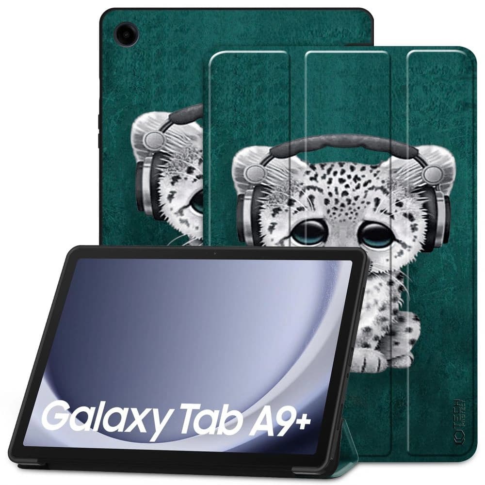 Case Tech-protect SmartCase Samsung Galaxy Tab A9+ Plus 11.0 X210 / X215 / X216 Traurige Katze - 1