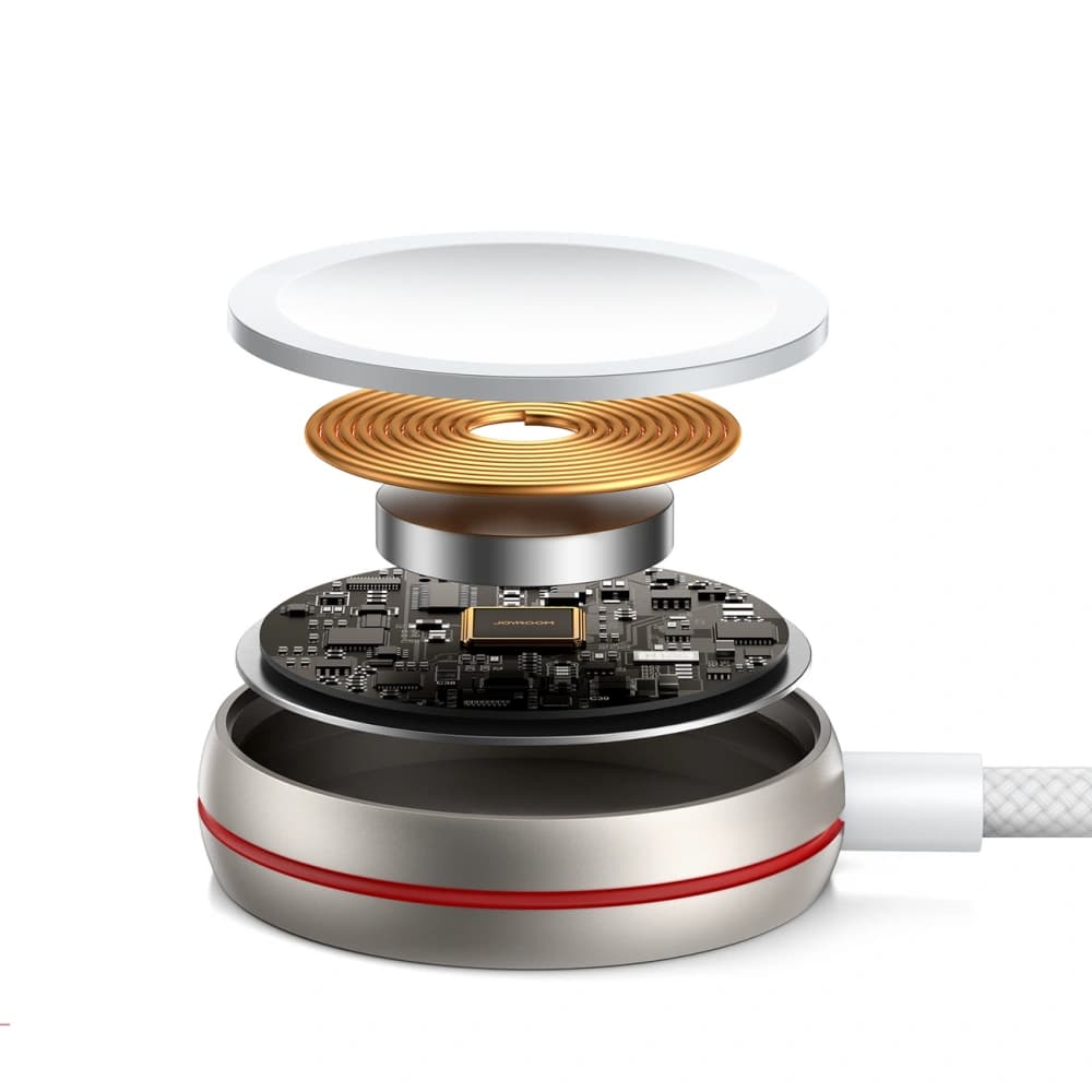 Kabel 2w1 Joyroom S-IW011 USB-C / Lightning, ładowarka indukcyjna do Apple Watch 1.5m biały - 7