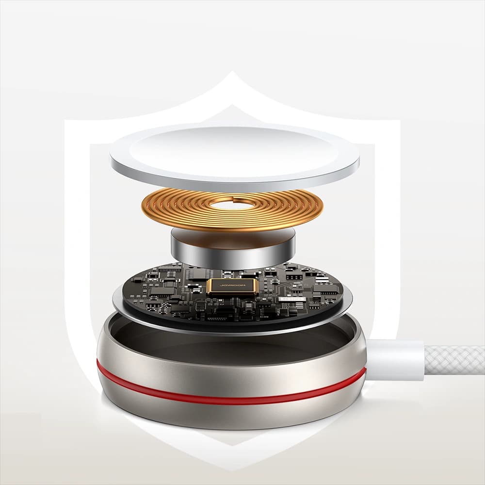 Kabel 2w1 Joyroom S-IW011 USB-C / Lightning, ładowarka indukcyjna do Apple Watch 1.5m biały - 13