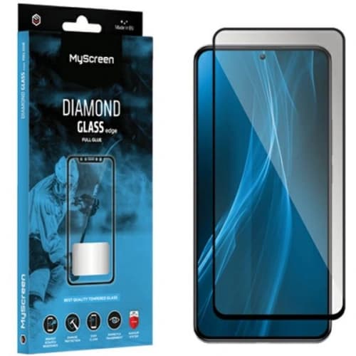 MyScreen Diamond Glass Edge Full Glue sticlă temperată Motorola Moto G14 4G / G34 / G54 5G negru / negru