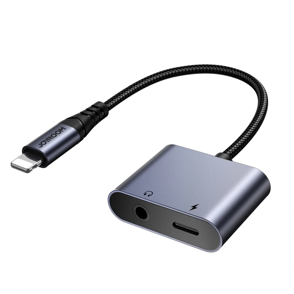 Adapter DAC 2w1 Joyroom SY-L01 Lightning / Lightning, mini jack 3.5mm czarny - 1