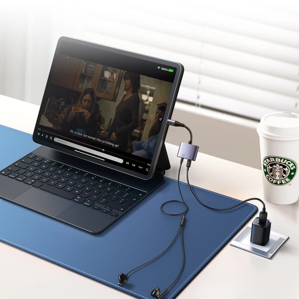 Adapter DAC 2w1 Joyroom SY-L01 Lightning / Lightning, mini jack 3.5mm czarny - 8