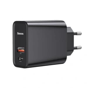 Fast Wall Charger Baseus PD + QC 3.0 30W Black