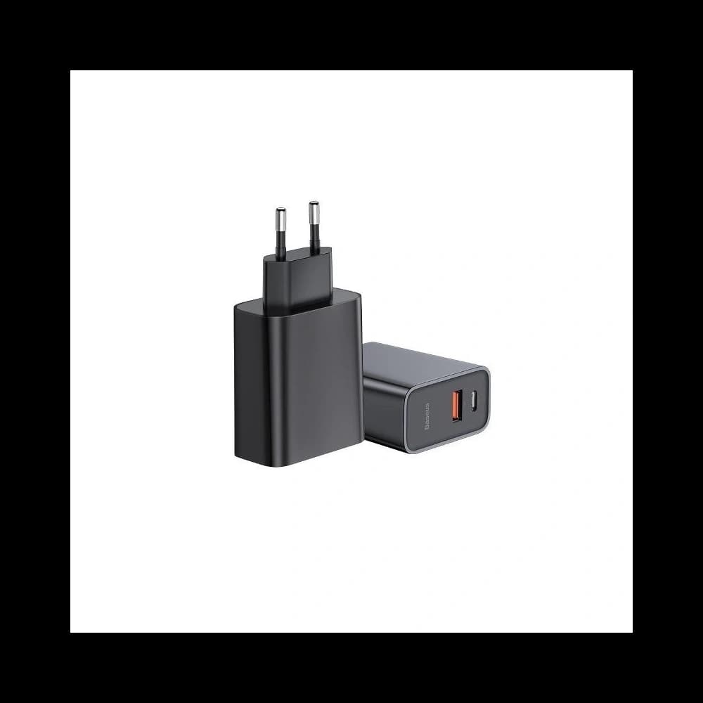 Fast Wall Charger Baseus PD + QC 3.0 30W Black - 2