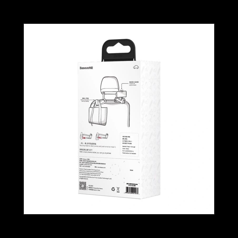 Baseus Telefonhalter, Smartphone für die Kopfstütze im Auto (schwarz) - 8