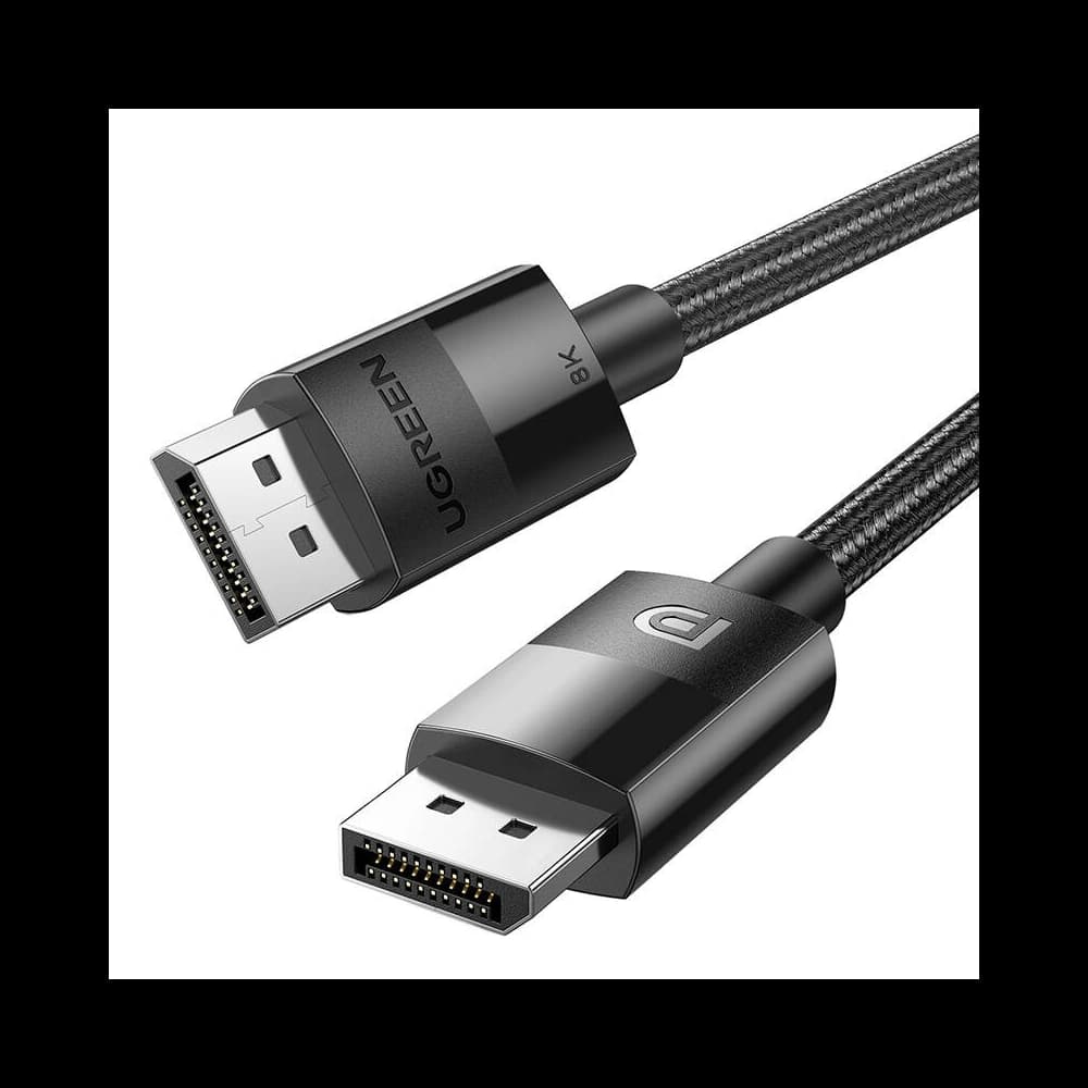Kabel wideo w oplocie UGREEN 80393 2xDisplayPort 1.4 męsko-męski 3m - 1