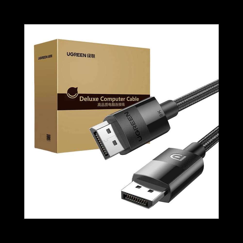 Kabel wideo w oplocie UGREEN 80393 2xDisplayPort 1.4 męsko-męski 3m - 3