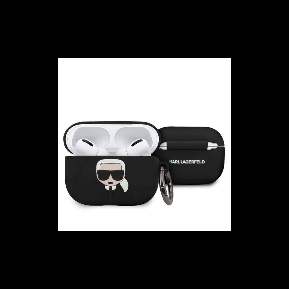 Karl Lagerfeld KLACAPSILGLBK AirPods Pro cover black Silicone Ikonik - 1