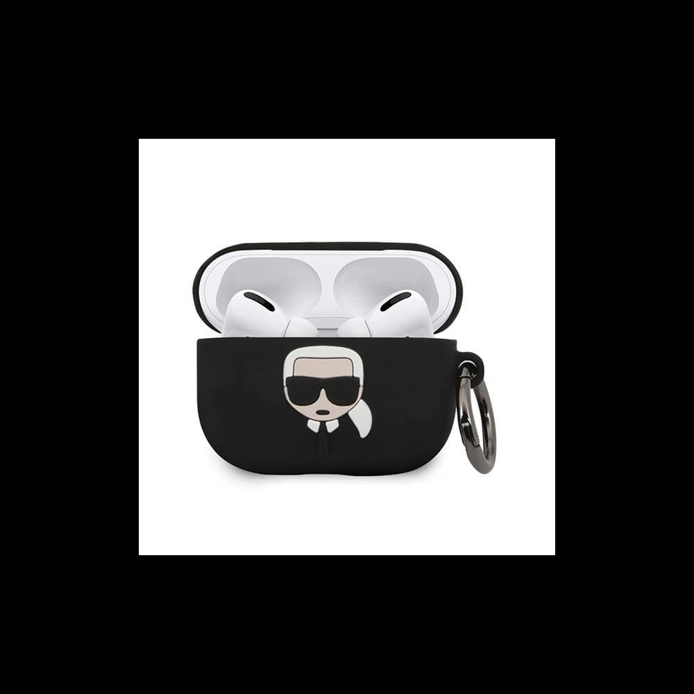Karl Lagerfeld KLACAPSILGLBK AirPods Pro cover black Silicone Ikonik - 2
