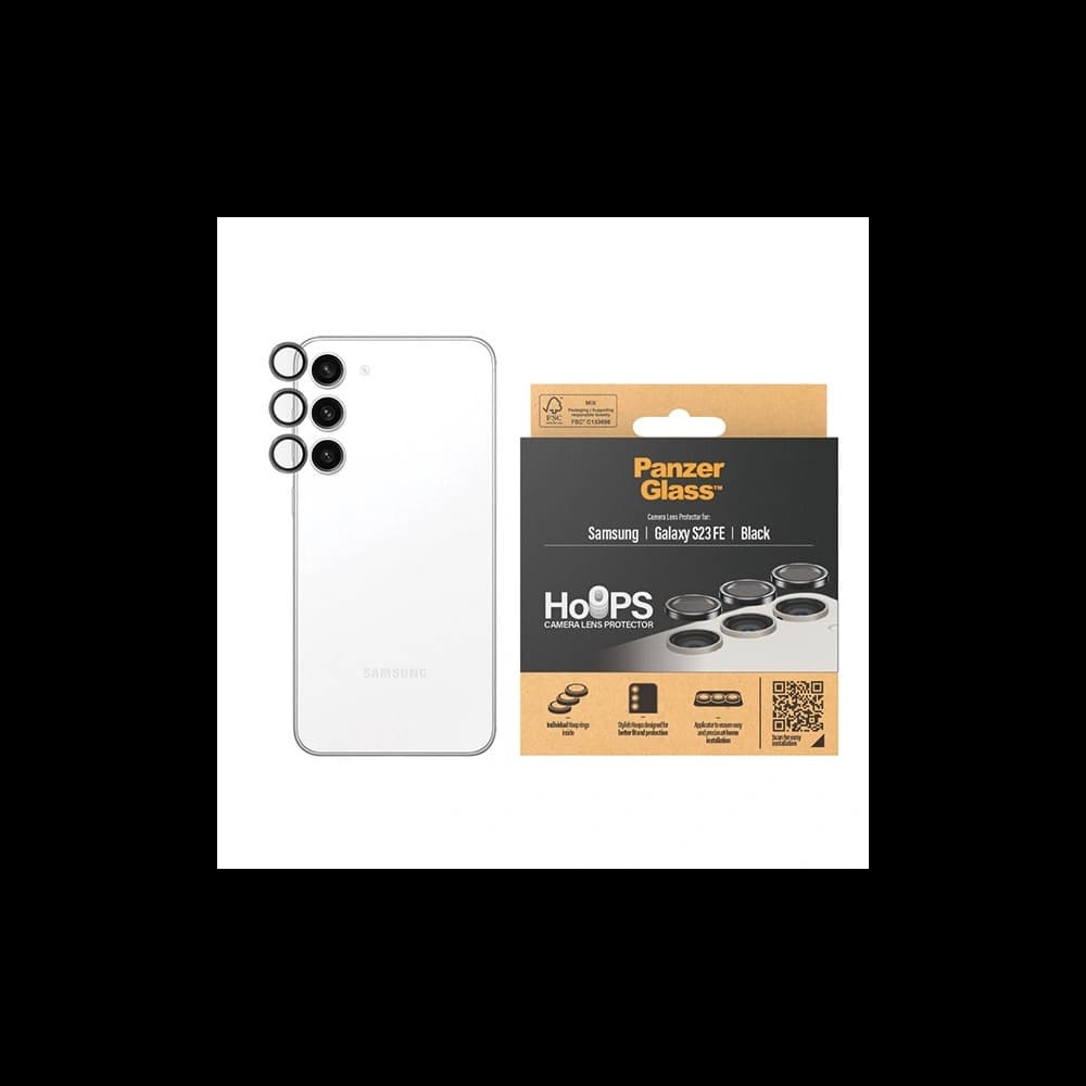 PanzerGlass Samsung Lentile de cameră din sticlă Hoops Camera Galaxy S23 FE negru - 2