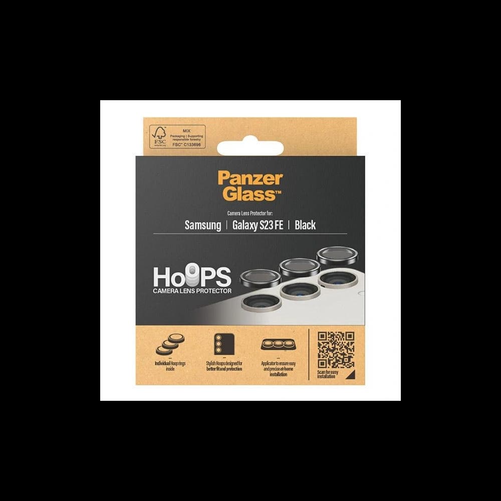PanzerGlass Samsung Lentile de cameră din sticlă Hoops Camera Galaxy S23 FE negru - 4