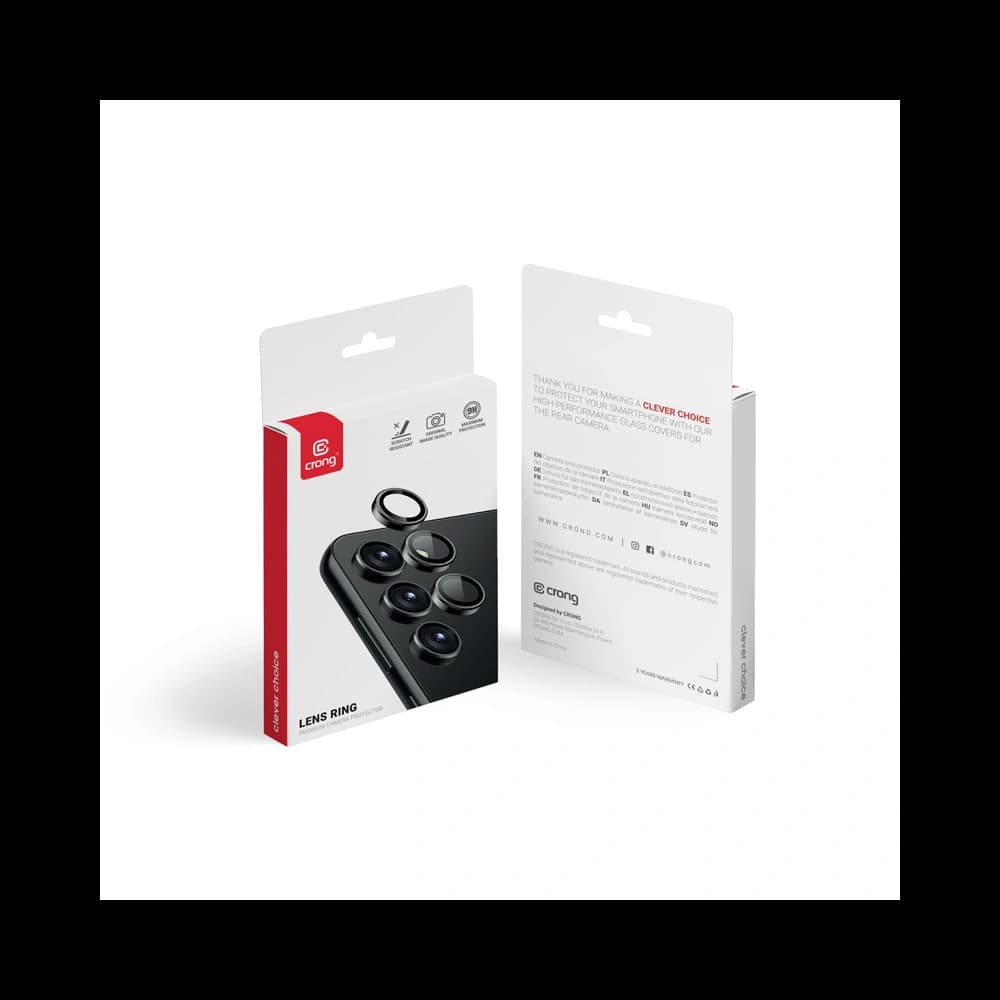 Szkło hartowane na obiektyw aparatu Crong Lens Ring Samsung Galaxy S24 Ultra przezroczyste - 2