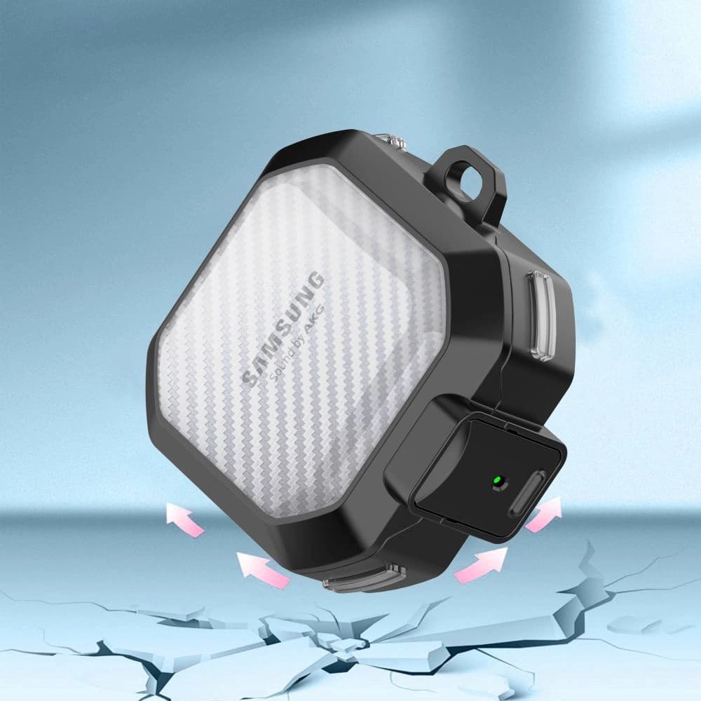 Case Tech-Protect X-Carbo Samsung Galaxy Buds FE / 2 Pro / 2 / Live / Pro Schwarz - 6