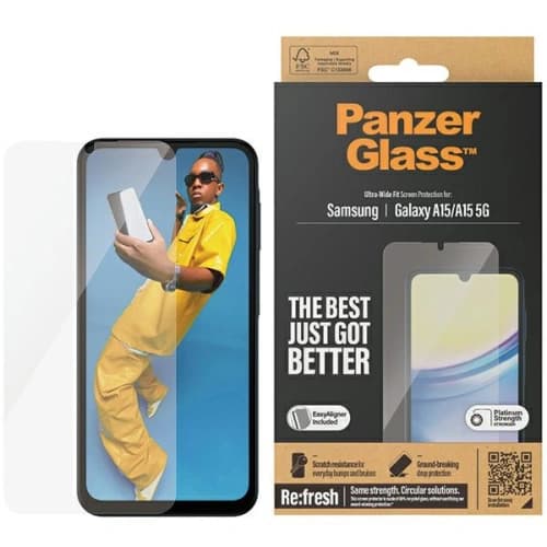 Tvrdé sklo PanzerGlass Ultra-Wide Fit Samsung Galaxy A15 4G / A15 5G Ochrana obrazovky