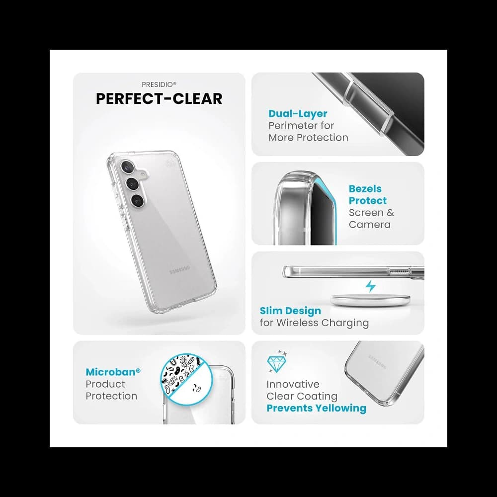 Etui Speck Presidio Perfect-Clear Samsung Galaxy S24 transparent/transparent - 7