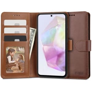 Case Tech-Protect Wallet Samsung Galaxy A35 5G Braun