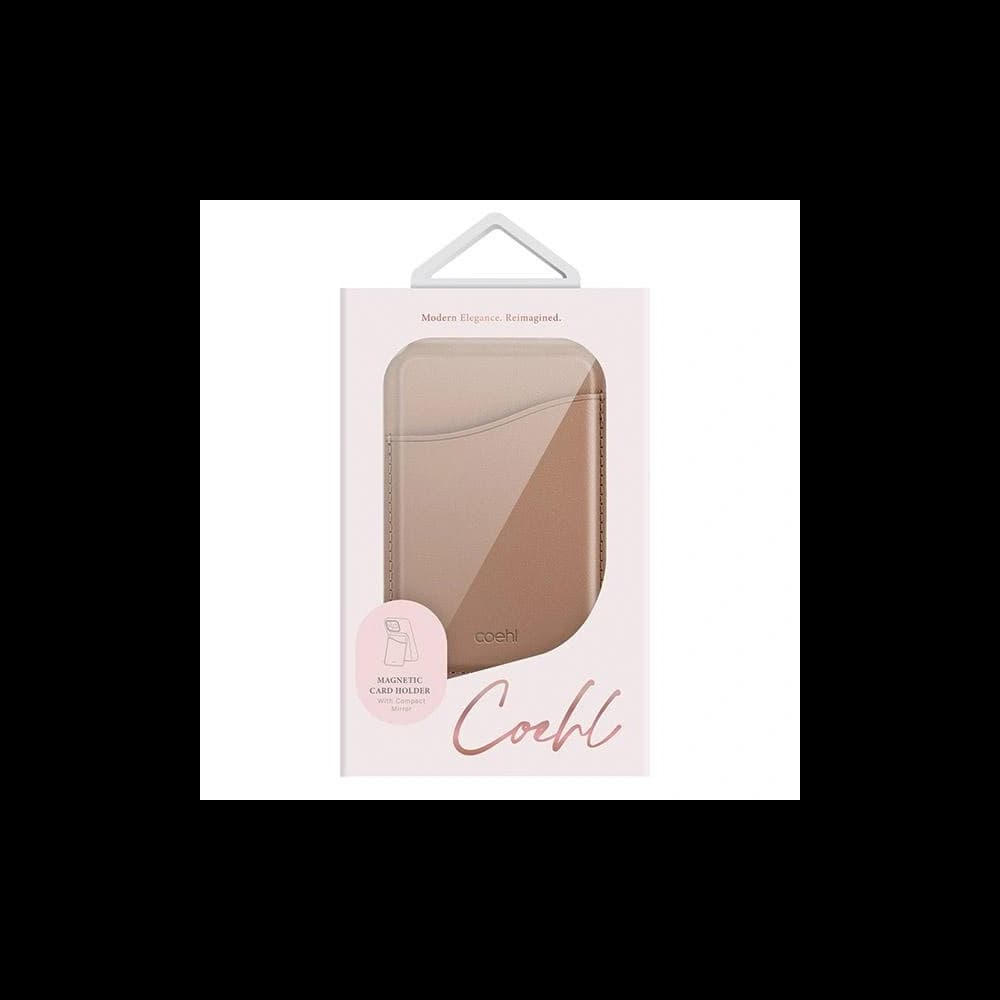 Portfel magnetyczny UNIQ Coehl Esme MagSafe z lusterkiem i podpórką beżowy/dusty nude - 3