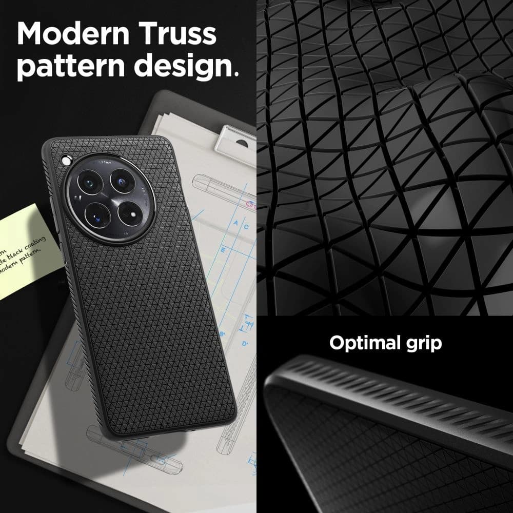 Case Spigen Liquid Air OnePlus 12 Matt Schwarz - 12