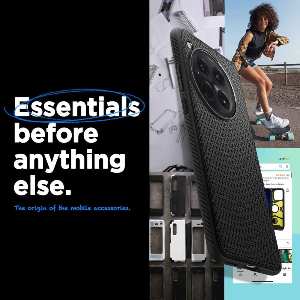 Case Spigen Liquid Air OnePlus 12 Matt Schwarz - 15