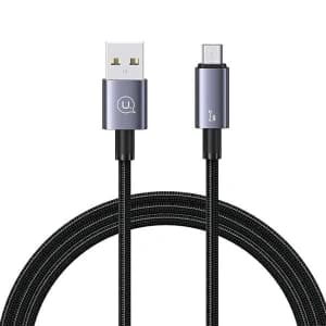 Kabel USAMS US-SJ670 USB-A / Micro-USB 2A 2m Fast Charging stalowy/tarnish