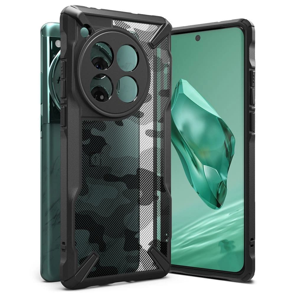 Case Ringke Fusion-X OnePlus 12 Camo Schwarz - 1