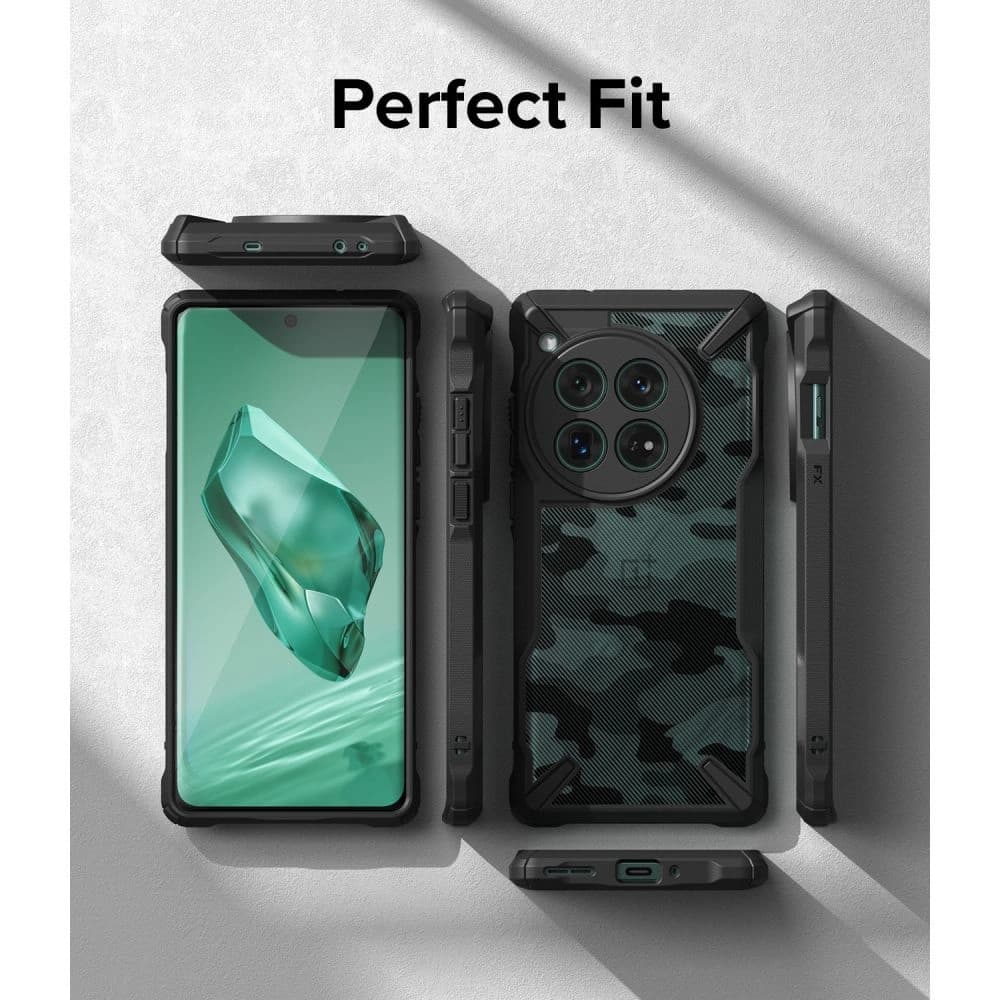 Case Ringke Fusion-X OnePlus 12 Camo Schwarz - 9