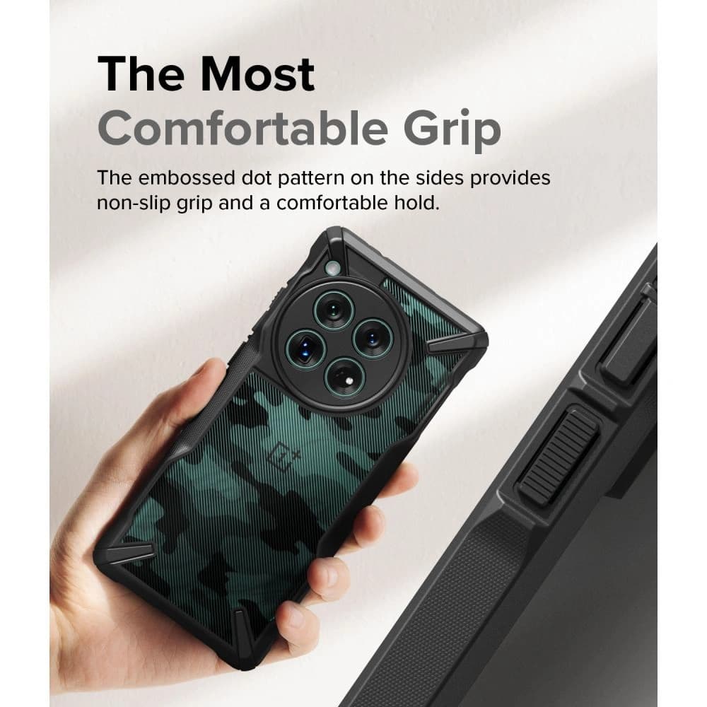 Case Ringke Fusion-X OnePlus 12 Camo Schwarz - 11