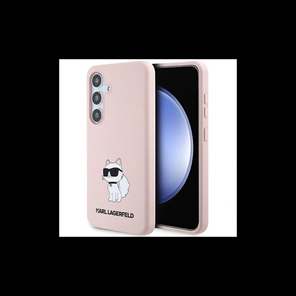 Etui Karl Lagerfeld KLHCS24MSNCHBCP Samsung Galaxy S24+ Plus hardcase Silicone Choupette różowy/pink - 1