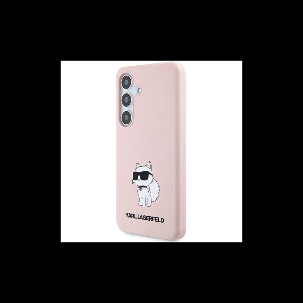 Etui Karl Lagerfeld KLHCS24MSNCHBCP Samsung Galaxy S24+ Plus hardcase Silicone Choupette różowy/pink - 2