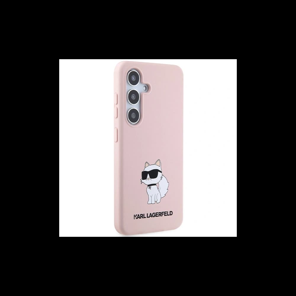 Etui Karl Lagerfeld KLHCS24MSNCHBCP Samsung Galaxy S24+ Plus hardcase Silicone Choupette różowy/pink - 4