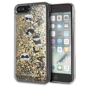 Karl Lagerfeld KLHCI8LROGO iPhone 7/8 Plus black & gold hard case Glitter
