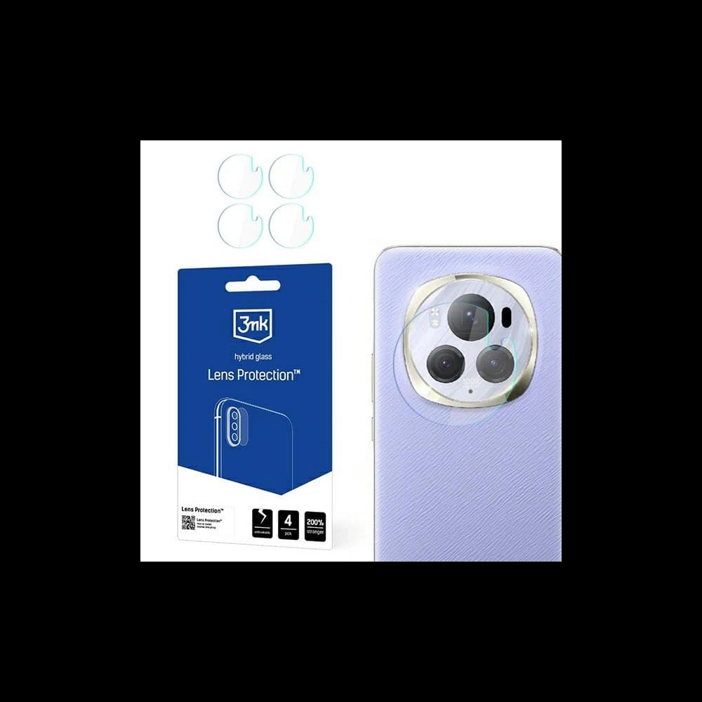 Hybriertes Glas für das Kameraobjektiv 3MK Lens Protect Honor Magic6 [4 PACK] - 1