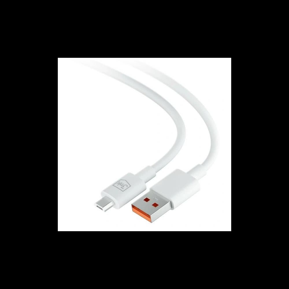 3MK cable Hyper USB-A / microUSB 1.2m 5V 2.4A white - 2