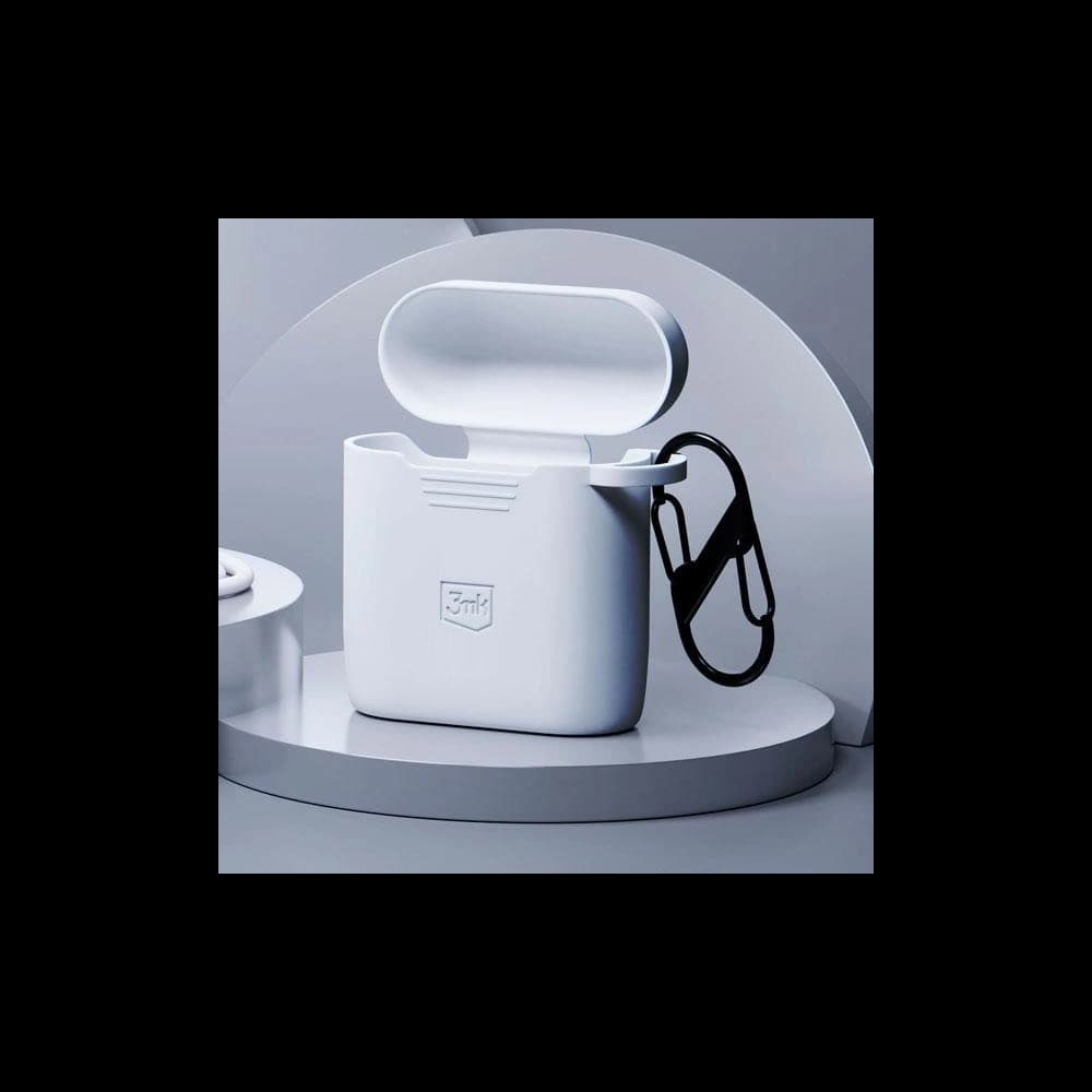 Case 3MK Silikonhülle Apple AirPods 2 + Karabiner weiß/white - 2