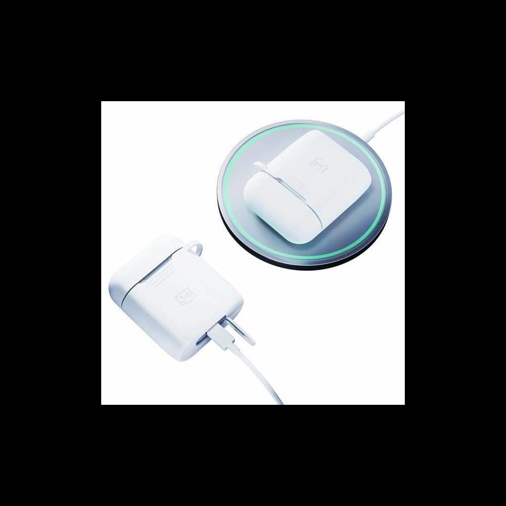 Case 3MK Silikonhülle Apple AirPods 2 + Karabiner weiß/white - 7