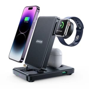 Statie de încărcare 4in1 Joyroom JR-WQS02 Apple iPhone / AirPods / Apple Watch neagră