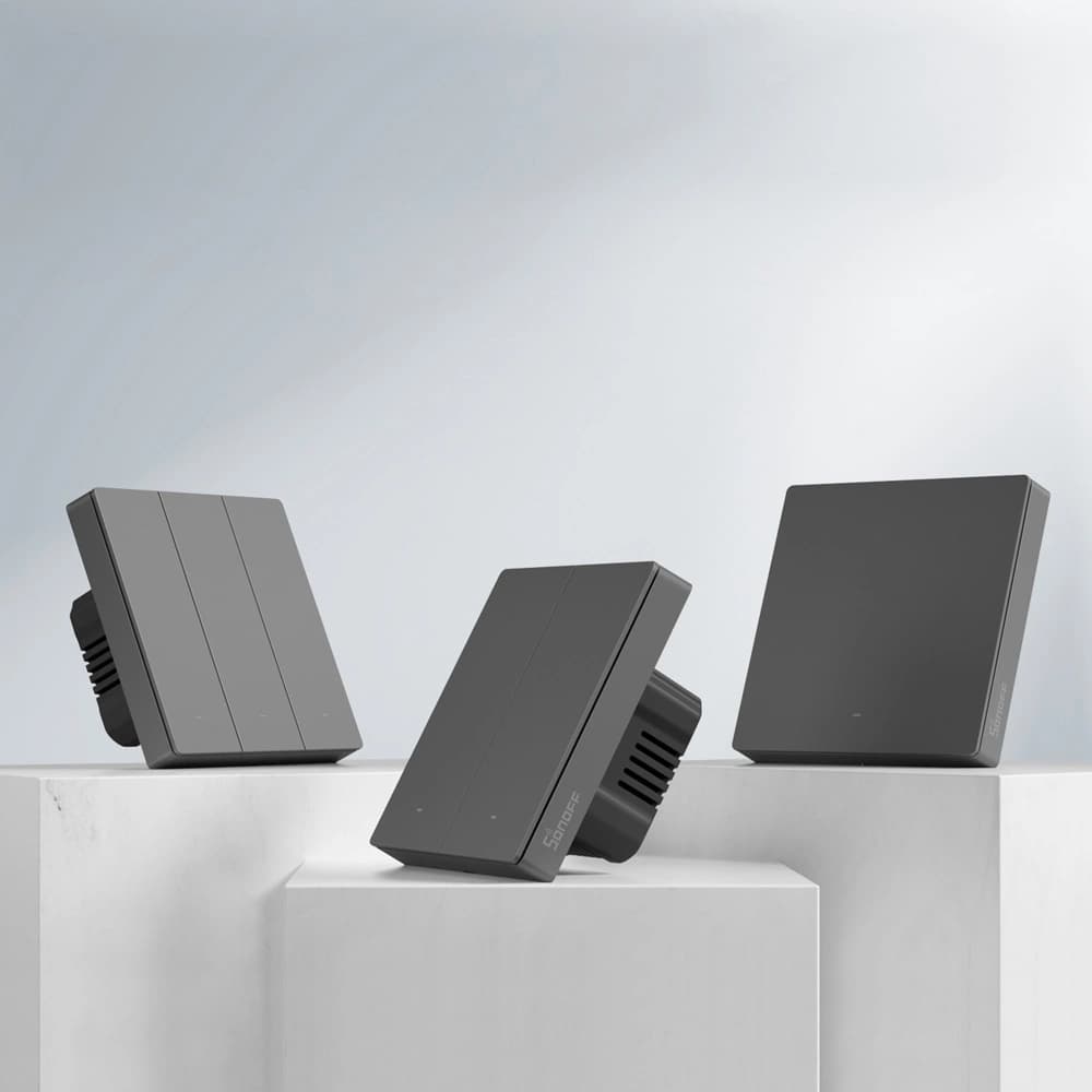 Inteligent comutator Sonoff 1-canale perete Wi-Fi negru - 6