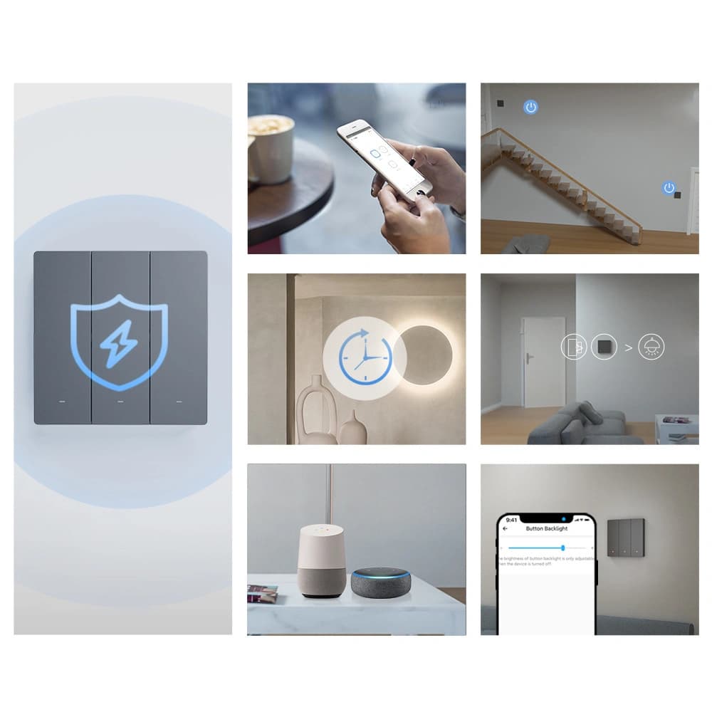 Inteligent comutator Sonoff 1-canale perete Wi-Fi negru - 8